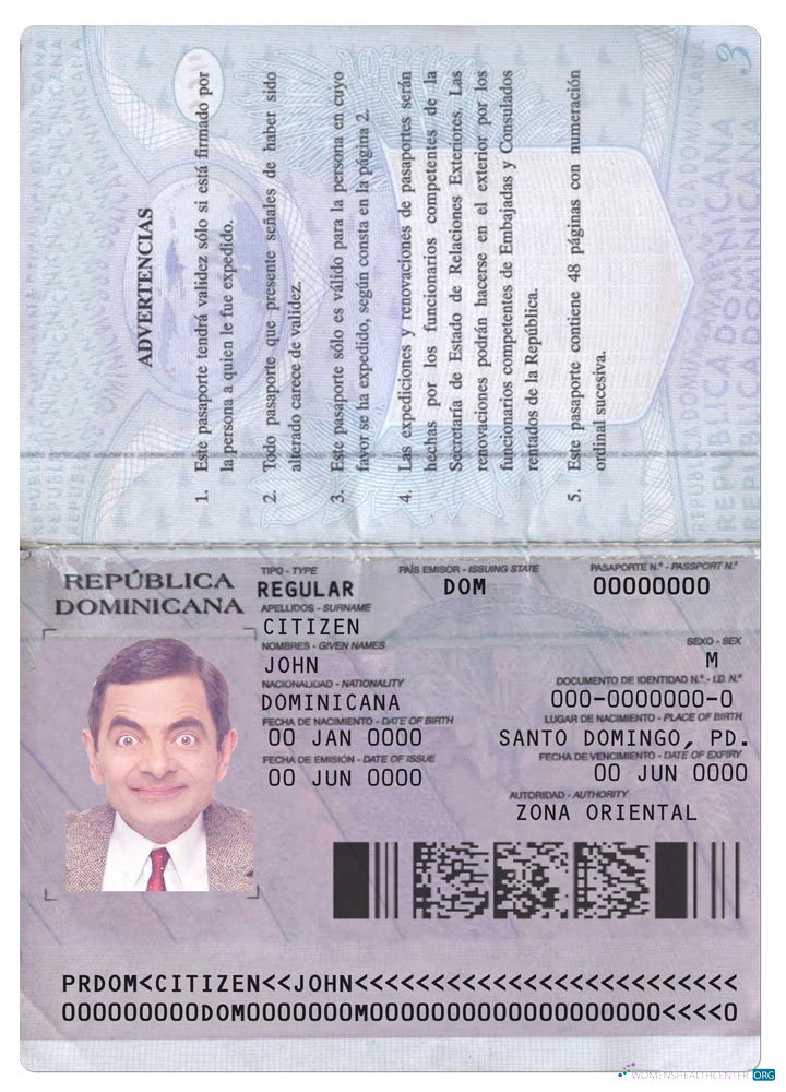 Download Dominican Repubic passport version 2 Photoshop template